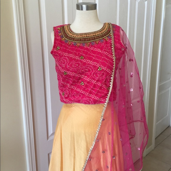 Lehnga Laacha sari Dupatta 38 new - Picture 4 of 5